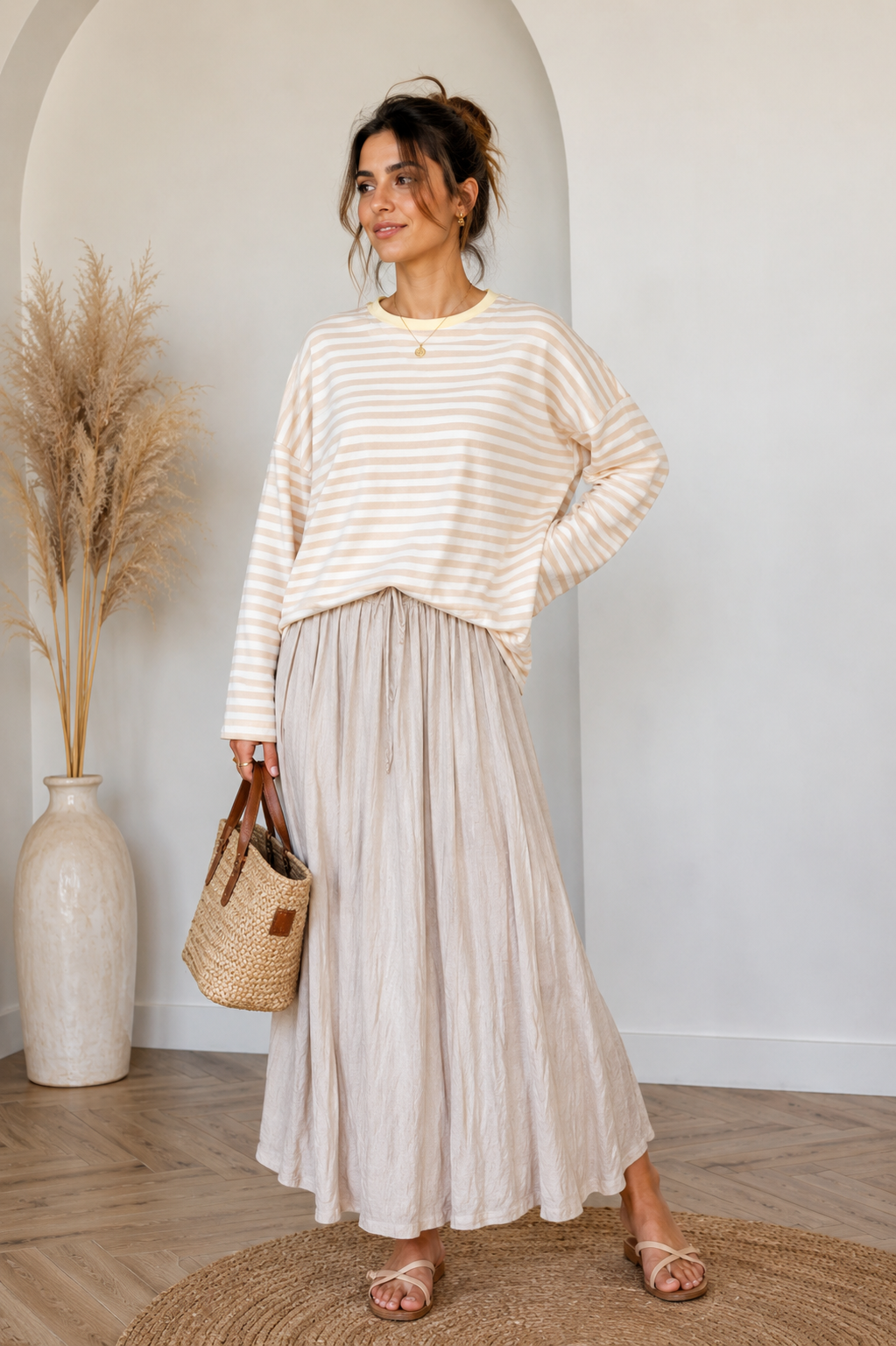 Basic Shirt mit Kragendetail