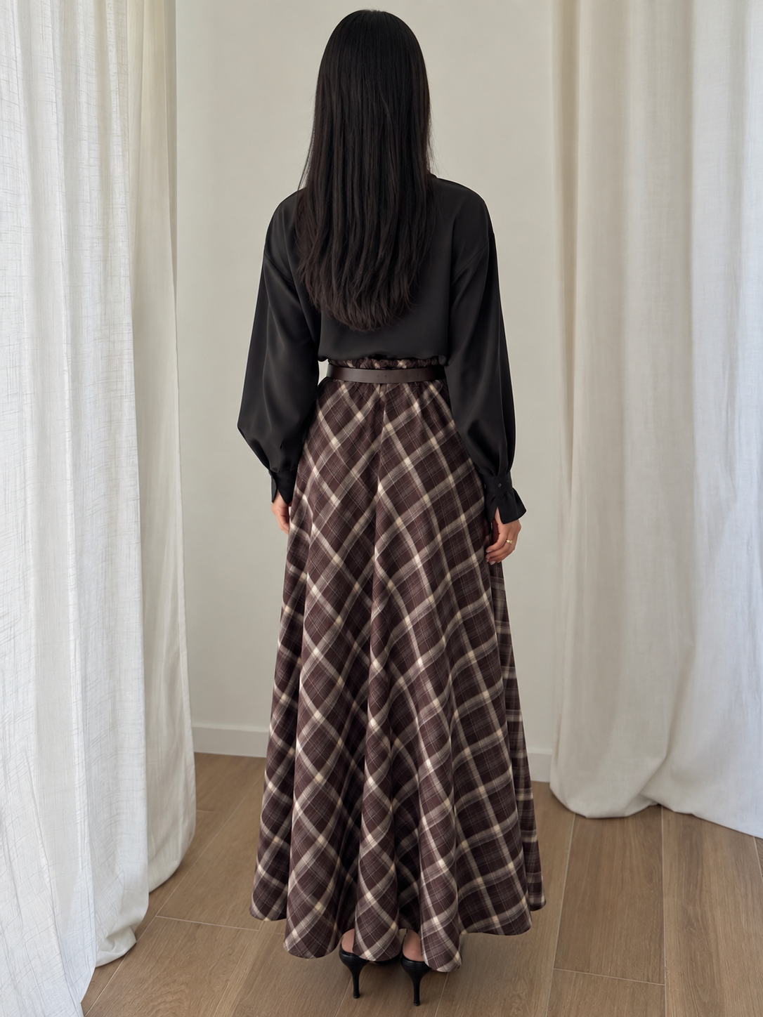 Maxi Rock Karo Muster