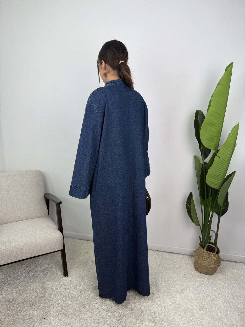 Jeans Kleid mit asiatischen Details