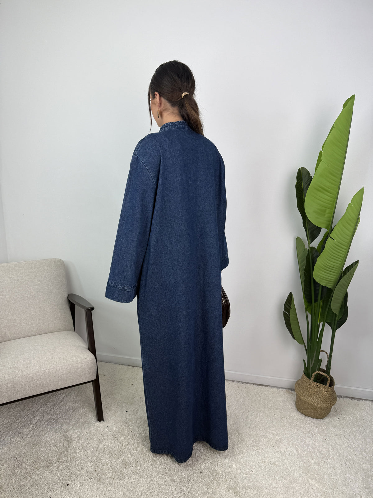 Jeans Kleid mit asiatischen Details