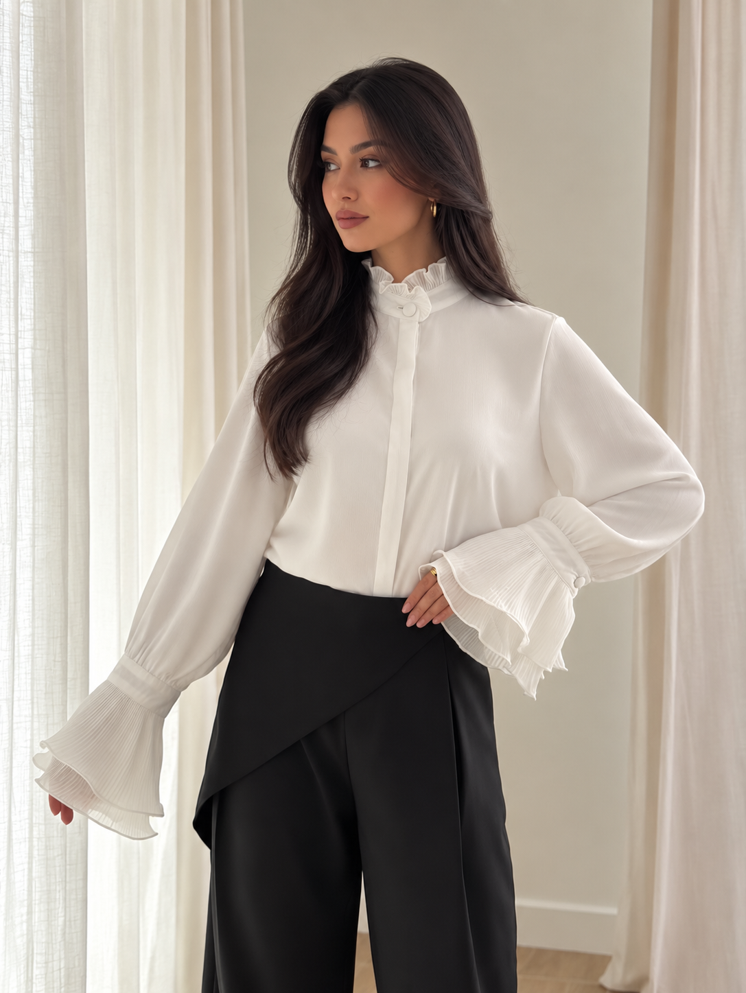 Bluse Plissee