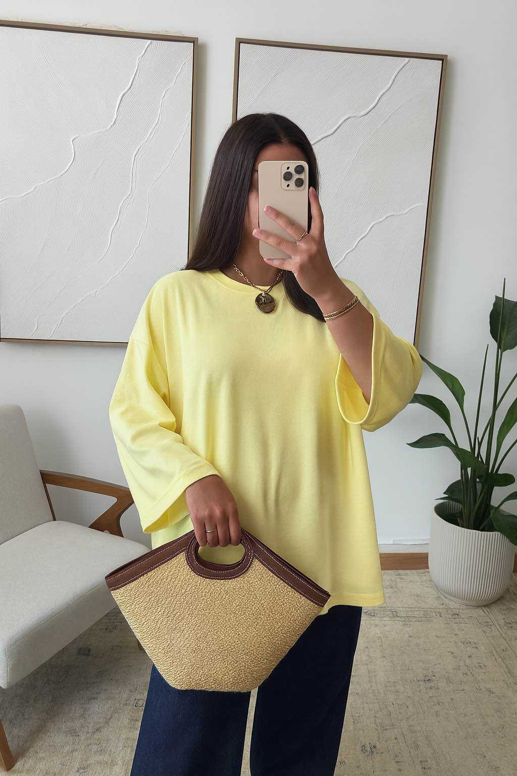 Basic Shirt mit 7/8 Ärmel