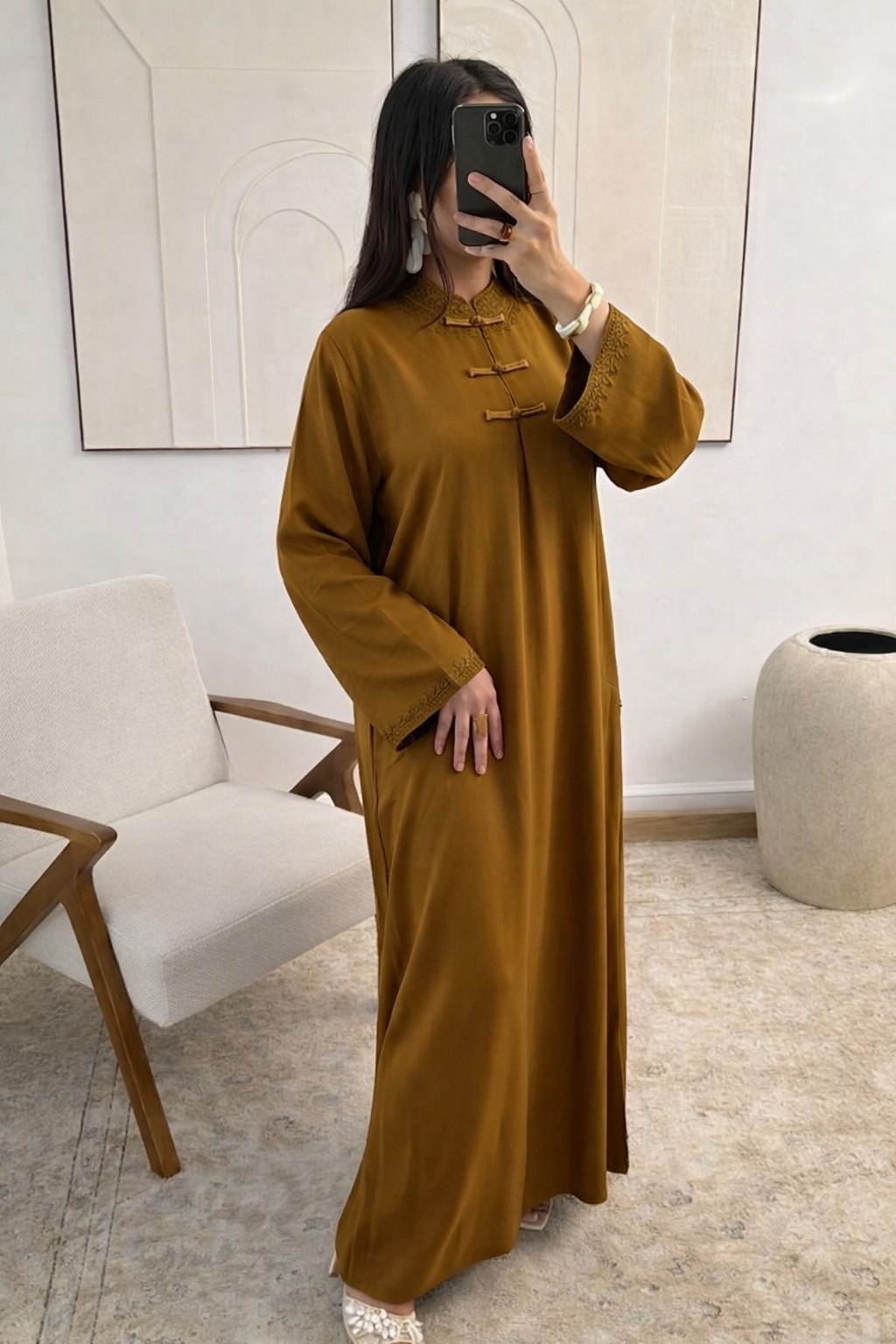 Embroidered Flow Dress