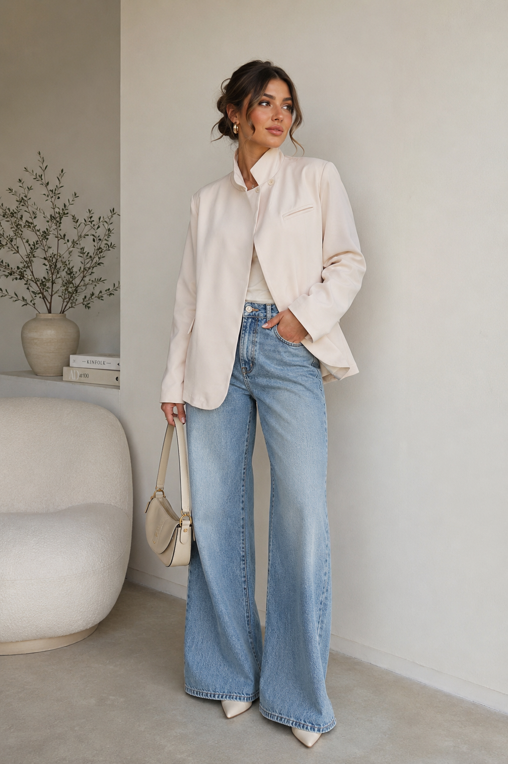 Blazer mit Knopfdetail