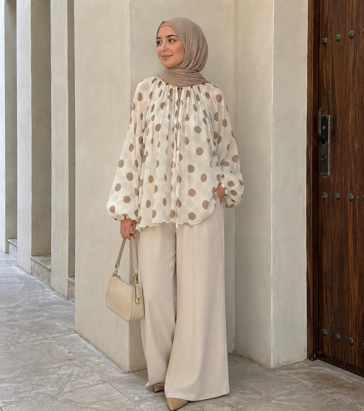 Bluse mit Punkten